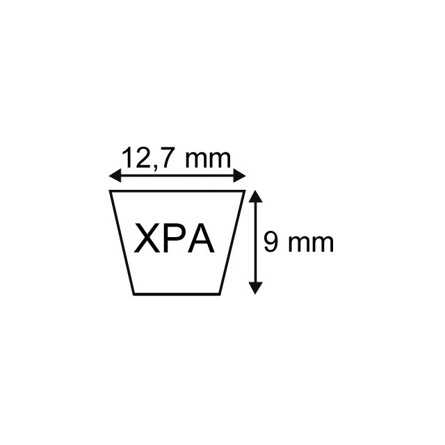 Courroie Trapezoidale Crantee XPA2000 - 12,7X09X2000 référence fournisseur 30807254